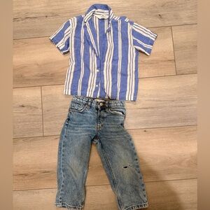 Zara/H&M toddler Jean/Shirt Outfit